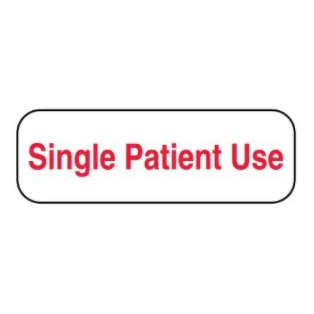 United Ad Label - UAL - ULFP609 - Pre-printed Label Ual Advisory Label White Paper Single Patient Use Red Instructional Label 1/2 X 1-1/2 Inch