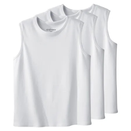 Silverts Adaptive - SV28040_WHT_S - Adaptive Undershirt Silverts Small White Without Pockets Sleeveless Female
