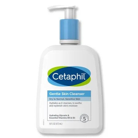 Galderma Laboratories - Cetaphil Gentle Skin Cleanser - 30299011022 - Facial Cleanser Cetaphil Gentle Skin Cleanser Lotion 16 Oz. Pump Bottle Unscented