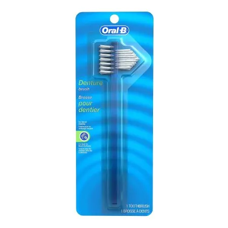 Procter & Gamble - Oral-B - 00041081001 - Denture Brush Oral-b 2-sided Bristle Blue