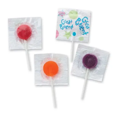 SmileMakers - CY225 - Sugar-free Lollipop Strawberry, Orange, Grape, And Raspberry, 1-1/8 Inc Pop; 3 Inch Long Stick
