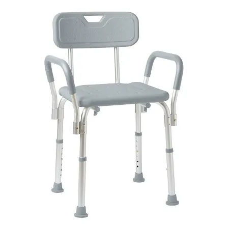 Medical Group Care - MGC Health - IT00049 - Bath Chair Mgc Health Fixed Arms Aluminum Frame With Backrest 350 Lbs. Weight Capacity