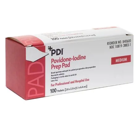 PDI - Professional Disposables - PDI - B40600 - Professional Disposables  PVP Prep Pad  10% Strength Povidone Iodine Individual Packet Medium NonSterile