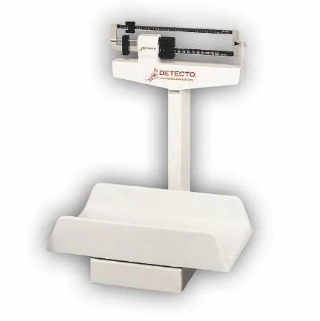 Detecto Scale - 450 - Pediatric Scale Detecto Balance Beam Display 130 Lbs. Capacity White Analog