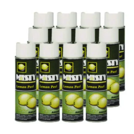 Misty - Amr-1001842 - Handheld Air Deodorizer, Lemon Peel, 10 Oz Aerosol Spray, 12/Carton