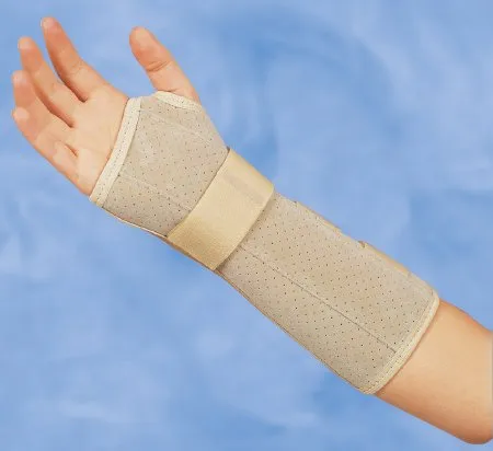 DeRoyal - 5002-01 - Wrist / Forearm Brace Deroyal Suede Leatherette Right Hand Brown Pediatric Size