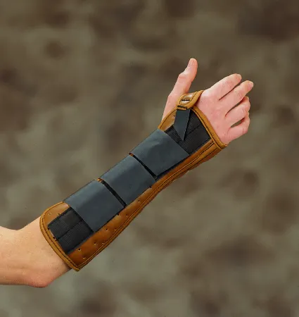 DeRoyal - 5001-02 - Wrist / Forearm Brace Deroyal Suede Leatherette Right Hand Brown Small