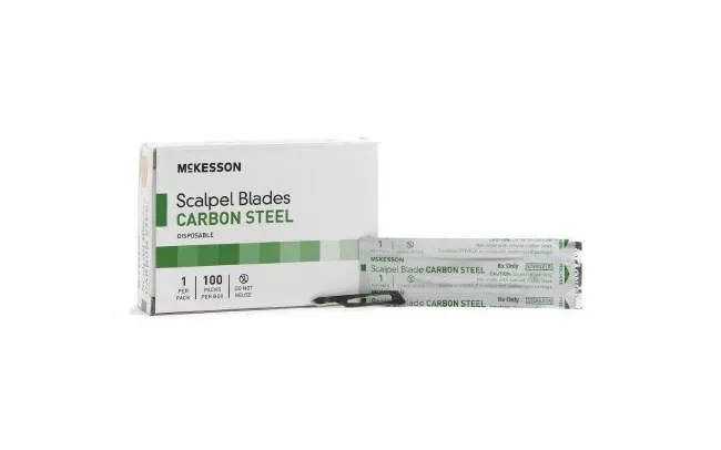 McKesson - 1635 - Brand Surgical Blade Brand Carbon Steel No. 15 Sterile Disposable Individually Wrapped