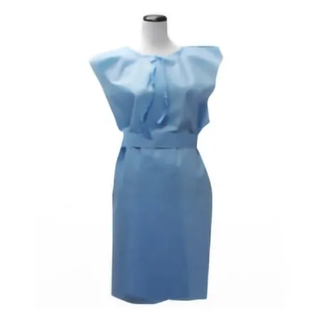 HPK Industries - 504S - Patient Exam Gown Medium Blue Disposable