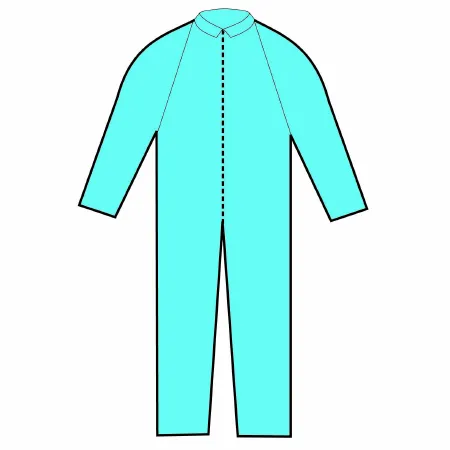 O&M Halyard - 75641 - Coverall X-large Blue Disposable Nonsterile