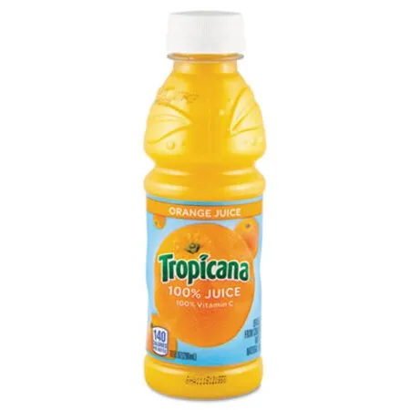Tropicana - QKR-55154 - 100% Juice, Orange, 10oz Bottle, 24/carton