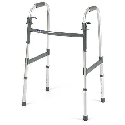 Invacare - Invacare IClass - 6291-1 - Dual Release Folding Walker Adjustable Height Invacare IClass Aluminum Frame 300 lbs. Weight Capacity 30.4 to 37.4 Inch Height