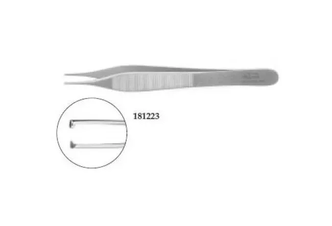 Teleflex Medical - Pilling - 181223 - Tissue Forceps Pilling Adson 4-3/4 Inch Length Surgical Grade Stainless Steel Nonsterile Nonlocking Thumb Handle Straight 1 X 2 Teeth