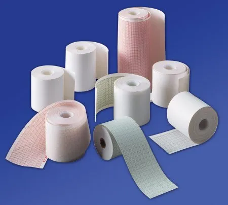 Cardinal - Medi-Trace - From: 31002176 To: 31002184 - Medi Trace Diagnostic Recording Paper Medi Trace Thermal Paper 214 mm X 275 Foot Z Fold Red Grid