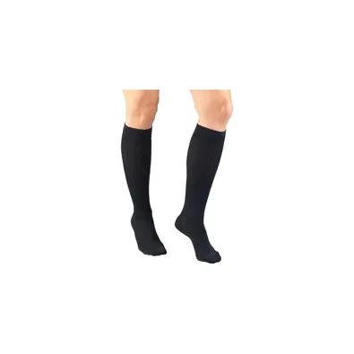 Truform - 1973NV-M - Womens Rib Patten Knee High Sock-15-20 Gradient-Med