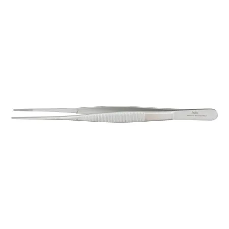 Integra Lifesciences - Miltex - From: 6-162 To: 6-164 -  Tissue Forceps  Potts Smith 9 1/2 Inch Length OR Grade German Stainless Steel NonSterile NonLocking Thumb Handle Straight Serrated Tips with 1 X 2 Teeth