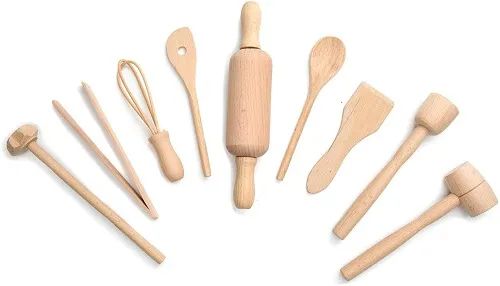 Accessories - From: 225363 To: 225373 - Culinary  9 Piece Kids Wooden Tool Set