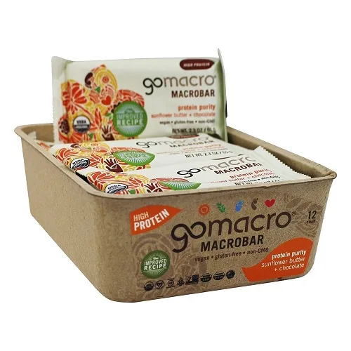 GoMacro - 231089 - Protein MacroBars Sunflower Butter + Chocolate  12 bars per box