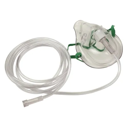 Allied Healthcare - B&F Medical - 64041 - Oxygen Mask B&f Medical Elongated Style Adult One Size Fits Most Adjustable Head Strap / Nose Clip