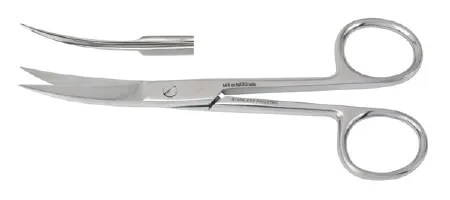 Integra Lifesciences - Vantage - V95-36 - Operating Scissors Vantage 5-1/2 Inch Length Office Grade Stainless Steel Finger Ring Handle Curved Blade Sharp Tip / Sharp Tip