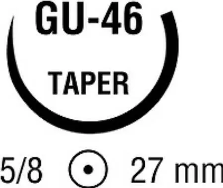Covidien - UG-777 - Absorbable Suture With Needle Chromic Gut Gu-46 5/8 Circle Taper Point Needle Size 3 - 0