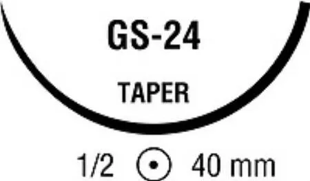 Covidien - CG-912 - Absorbable Suture With Needle Chromic Gut Gs -24 1/2 Circle Taper Point Needle Size 3 - 0