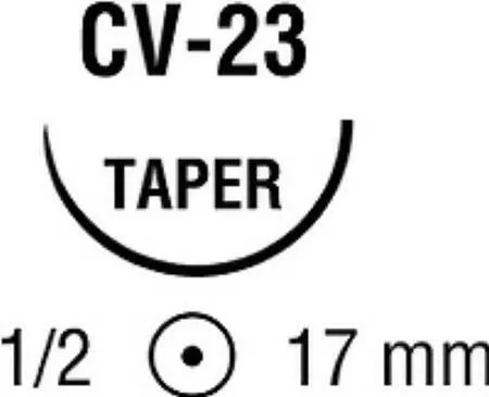 Covidien - Surgilon - 88861995-41 - Nonabsorbable Suture with Needle Surgilon Nylon CV-23 1/2 Circle Taper Point Needle Size 3 - 0 Braided