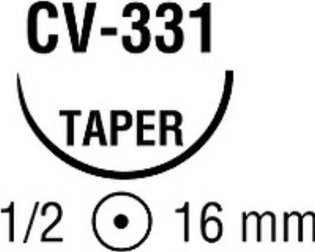 Covidien - Ti-Cron - 88863186-41 - Nonabsorbable Suture With Needle Ti-cron Polyester Cv-331 1/2 Circle Taper Point Needle Size 3 - 0 Braided