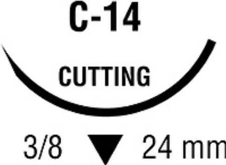 Covidien - Novafil - 8886442243 - Nonabsorbable Suture With Needle Novafil Polybutester C-14 3/8 Circle Reverse Cutting Needle Size 3 - 0 Monofilament