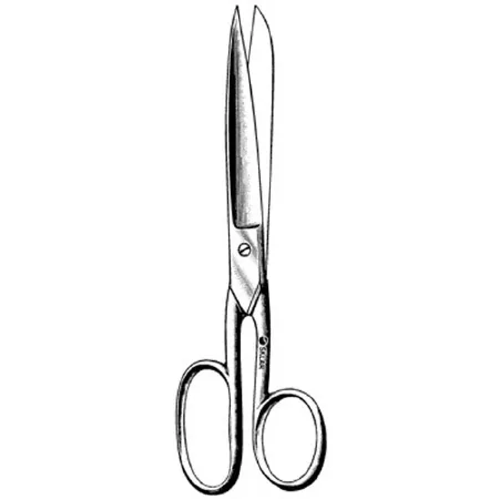 Sklar - 11-1180 - Bandage Scissors Sklar Us Army 8 Inch Length Or Grade Stainless Steel Finger Ring Handle Straight Sharp Tip / Sharp Tip