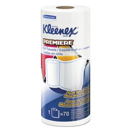 Kleenex - KCC-13964 - Premiere Kitchen Roll Towels, 1-ply, 11 X 10.4, White, 70/roll, 24 Rolls/carton