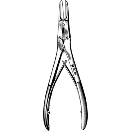 Sklar - 41-1175 - Bone Cutting Forceps Rowland 7 Inch Length Surgical Grade Stainless Steel Nonsterile Nonlocking Thumb Handle Straight