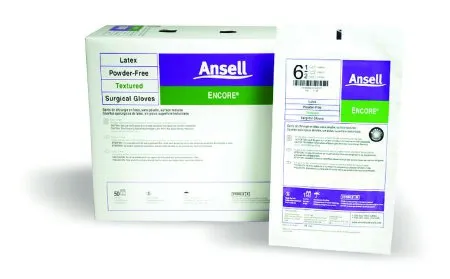 Ansell Healthcare - 5785002 - Ansell ENCORE Latex Textured Surgical Glove ENCORE Latex Textured Size 6.5 Sterile Latex Standard Cuff Length Fully Textured Ivory Chemo Tested