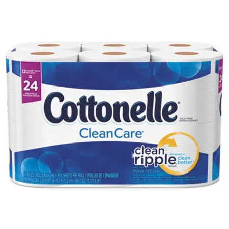 Cottonelle - KCC-12456PK - Clean Care Bathroom Tissue, Septic Safe, 1-ply, White, 170 Sheets/roll, 12 Rolls/pack