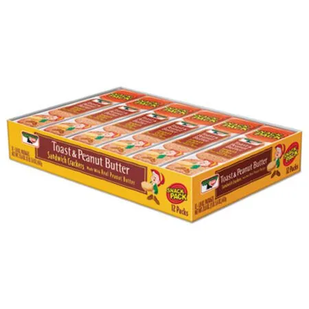 Keebler - KEB-21167 - Sandwich Crackers, Toast And Peanut Butter, 8 Cracker Snack Pack, 12/box