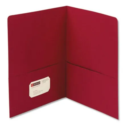 Smead - SMD-87859 - Two-pocket Folder, Textured Paper, 100-sheet Capacity, 11 X 8.5, Red, 25/box