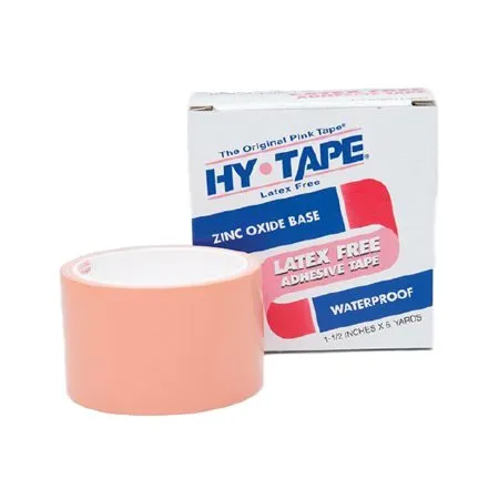 Hy-Tape International - Hy-Tape - 120BLF - Hy Tape Waterproof Medical Tape Hy Tape Pink 2 Inch X 5 Yard Zinc Oxide Adhesive Zinc Oxide NonSterile