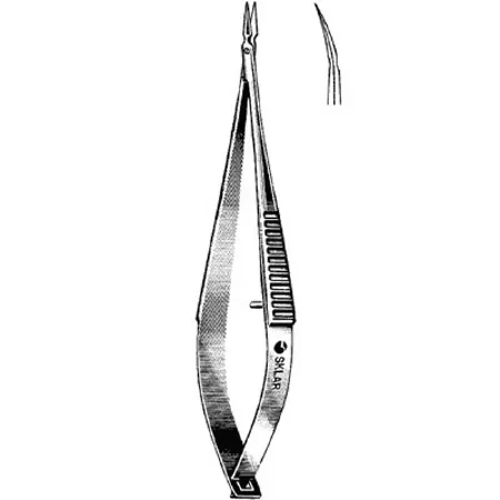 Sklar - 64-1951 - Operating Scissors Sklar Vannas 3 Inch Length Or Grade Stainless Steel Nonsterile Thumb Handle With Spring Curved Sharp Tip / Sharp Tip