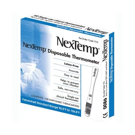 Medical Indicators - NexTemp - 1112-20 -  Single Patient Skin Thermometer  96 to 104 °F Color Dots Display