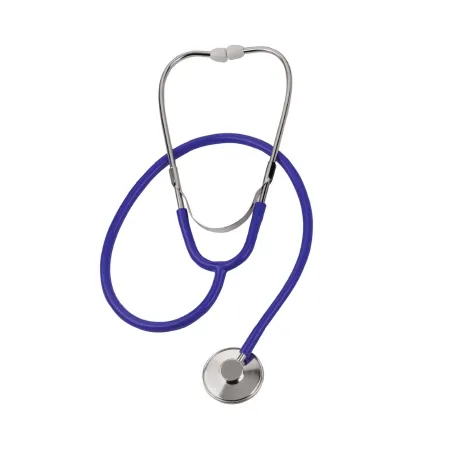 Mabis Healthcare - Mabis - 10-428-010 - Classic Stethoscope Mabis Blue 1-Tube 22 Inch Tube Single Head Chestpiece