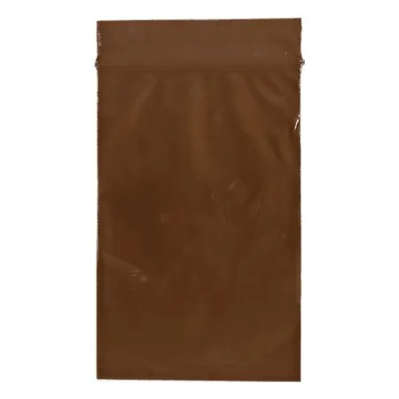 RD Plastics - Q200 - Reclosable Bag 2-1/2 X 9 Inch Plastic Amber Zipper Closure