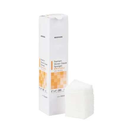 McKesson - From: 12222000 To: 12332000 - Gauze Sponge 2 X 2 Inch 200 per Pack NonSterile 12 Ply Square
