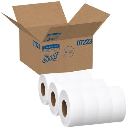 Kimberly Clark - From: 07223 To: 07304 - Scott Essential JRT Toilet Tissue Scott Essential JRT White 1 Ply Jumbo Size Cored Roll Continuous Sheet 3 11/20 Inch X 2000 Foot
