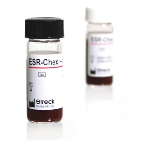 Streck Laboratories - ESR-Chex - 214112 - Hematology Control ESR-Chex Erythrocyte Sedimentation Rate (ESR) 2 Levels 12 X 9 mL