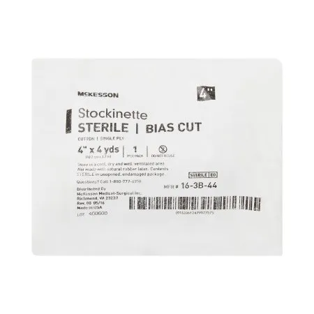 McKesson - 16-3B-44 - Bias Cut Stockinette McKesson Cotton 4 Inch X 4 Yard Size 5 Beige Sterile