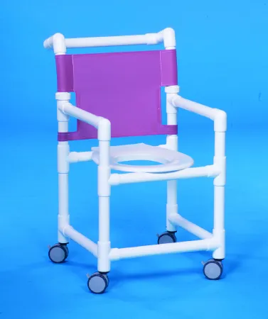 IPU - Select - ESC20 - Shower Chair Select Fixed Arms PVC Frame Mesh Backrest 18 Inch Seat Width 300 lbs. Weight Capacity