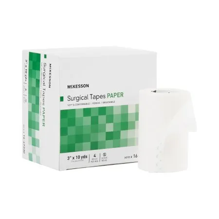 McKesson - 16-47330 - Medical Tape White 3 Inch X 10 Yard Paper NonSterile