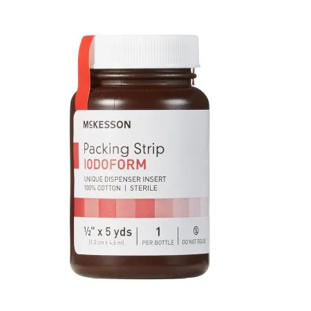 McKesson - 61-59245 - Wound Packing Strip Iodoform 1/2 Inch X 5 Yard Sterile Antiseptic