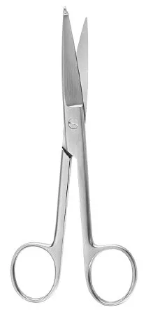 McKesson - 43-1-254 - Argent Bandage Scissors Argent Knowles 5 1/2 Inch Length Surgical Grade Stainless Steel NonSterile Finger Ring Handle Straight Sharp Tip / Blunt Tip