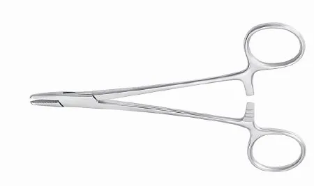 McKesson - From: 43-1-832 To: 43-1-872 - Argent Needle Holder Argent 5 1/2 Inch Length Serrated Jaws Finger Ring Handle